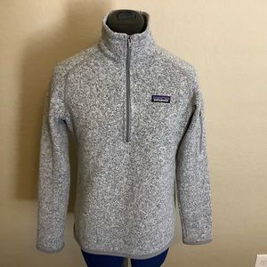 EUC Patagonia Better sweater Birch White 1/4 Zip Pullover Women’s Sz Small